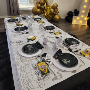 Hip Hop Birthday Birthday Party Coloring Tablecloth 2 Legit to Quit  Decor Notorious Big One Birthday Party 1st Birthday Party 2nd Birthday
