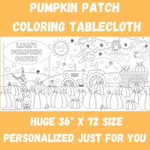 Little Pumpkin's Birthday coloring tablecloth activity for kids
