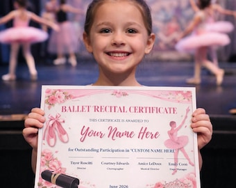 Custom Awards Certificate Personalized & Printed Any Theme