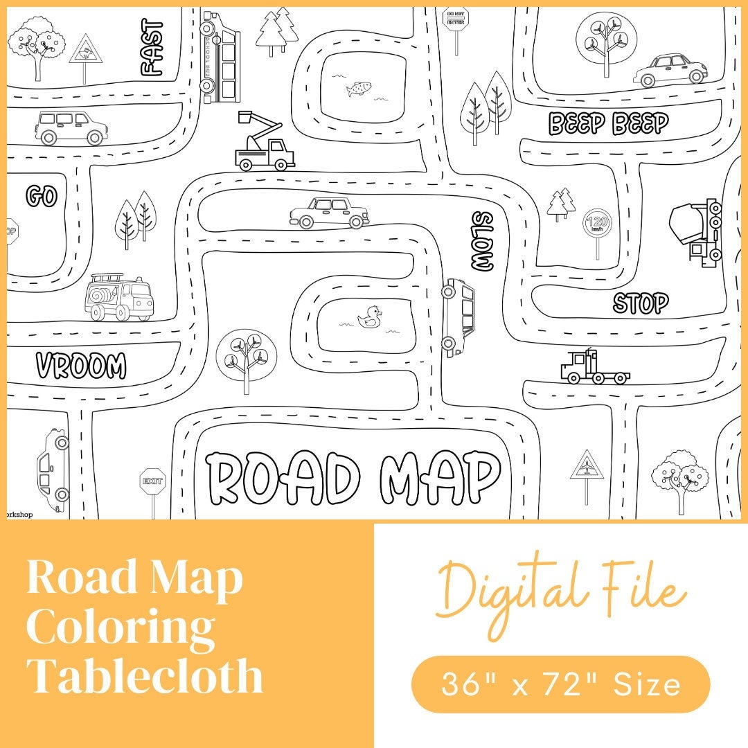 Road DIGITAL DOWNLOAD, Roads, Toy Cars, Instant Download, Car Download, Tuff  Tray, Tuff Tray Ideas, A4 Printable, Printable, Ikea Download 