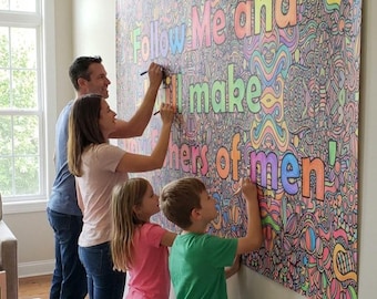 Fishers of Men Giant Coloring Tablecloth Faith-Based Activity for Kids Ministry & Church Events