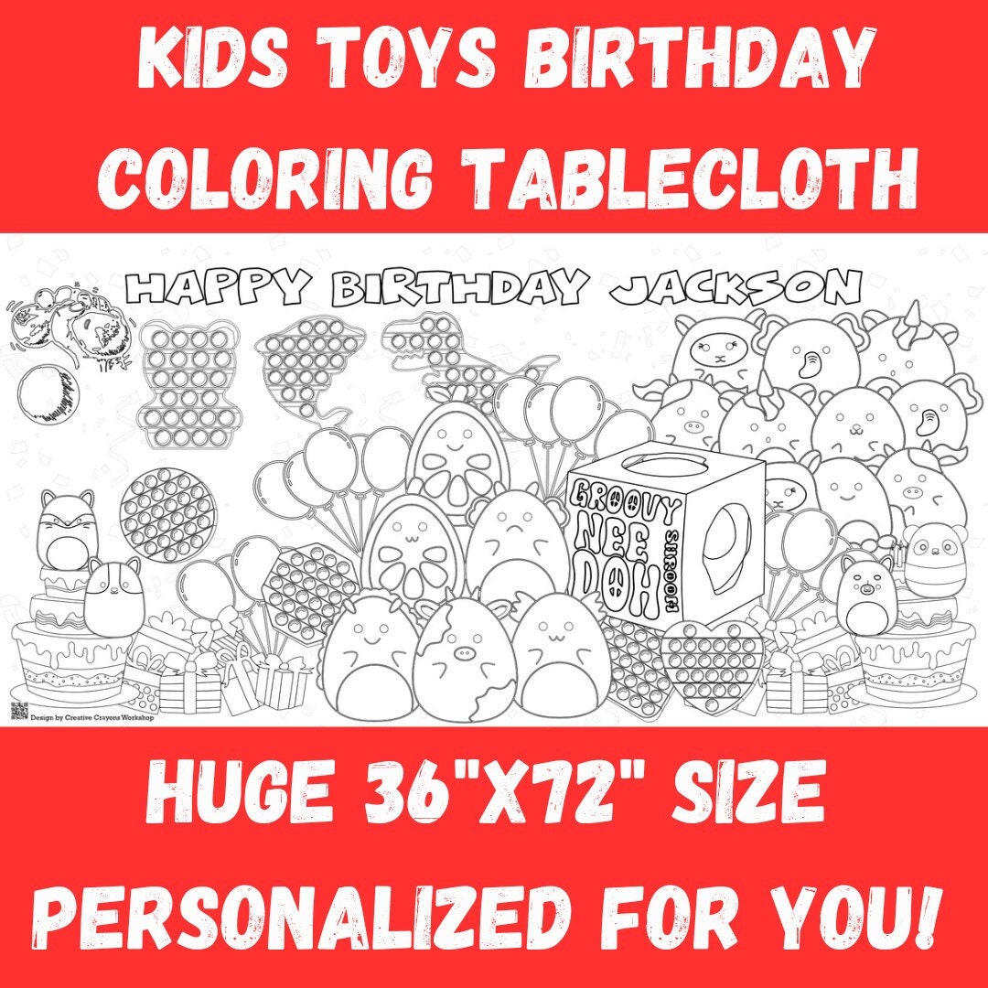 Washable Coloring Tablecloth for Kids, Wasable Cotton Placemat, Montessori  Placemat, 25'x30' Washable Painting Mat, Coloring Mat 