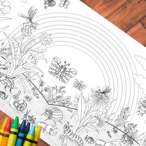 Tablecloth Yellow Insects Bug Birthday Party Coloring Tablecloth: Personalized Insect Activity - Etsy