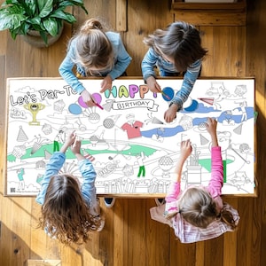 Golf Birthday Party Personalized Coloring Tablecloth Hole in One First Birthday Fun Kids Part-ee Decor Tee for Two Theme Masters Decorations