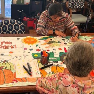 Kids Personalized Fall Pumpkin Patch Coloring Tablecloth Activity Fun Harvest Party Coloring Poster Our Little Pumpkin is Turning One Banner