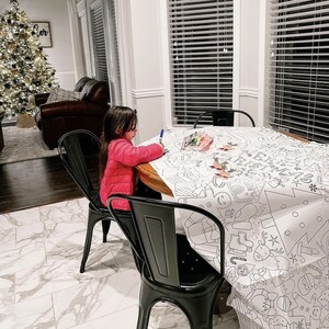 Kids Christmas craft party activity coloring tablecloth personalized gift holiday crafting for kids family fun
