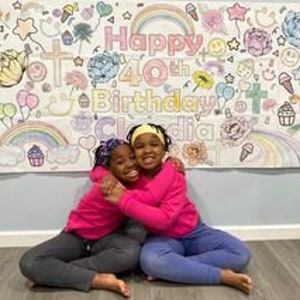 Custom Designed Personalized Coloring Tablecloth Any Theme Decor Kids