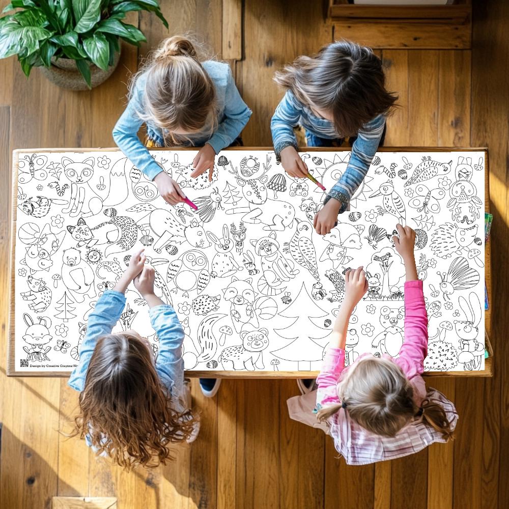 Divertimento Famiglia Pasqua Tovaglia Da Colorare Pasquale Per Bambini