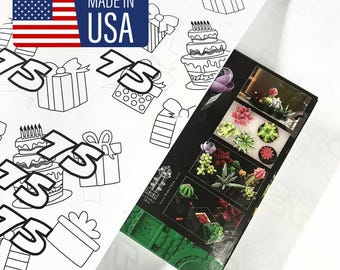 Personalized Birthday Wrapping Paper | Color-Your-Own Gift Wrap