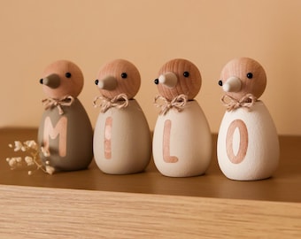 Personalized Wooden Name Sign, Custom Baby Boys Room Name Decor | Neutral Nursery Shelf Decor | Boy Baby Shower Gift