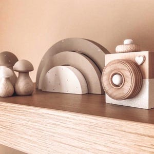 Neutral Nursery Decor - Gender Neutral Baby Gift - Baby Shower Gift - New Baby -Wooden Baby Toys