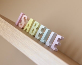 Name sign, personalised nursery decor, rainbow letters, rainbow nursery, kids room decor, rainbow name, baby gift