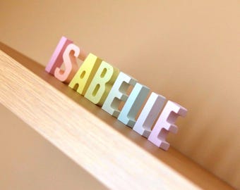Name sign, personalised nursery decor, rainbow letters, rainbow nursery, kids room decor, rainbow name, baby gift