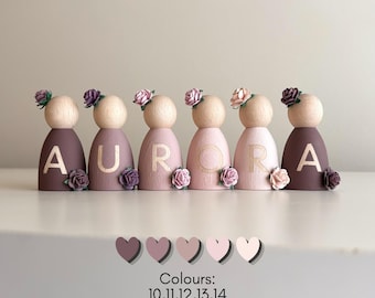 Personalized gift for baby girl, Baby name sign, newborn wooden letters, girls nursery room decor
