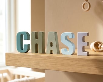 Personalized Jesmonite Name Letters - Nursery Decor, Baby Shower Gift
