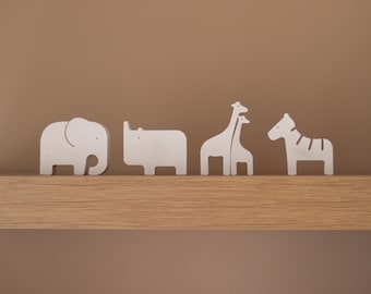 Safari animal nursery decor, gender neutral baby shower gift, new baby room decor