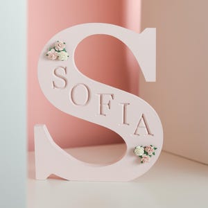 personalised Name Initial - Wooden letter with the name “SOFIA”