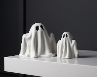 Decorazione di Halloween a tema fantasmi, simpatico ornamento a forma di fantasma, decorazione autunnale spettrale per mensole.