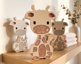 Wooden Giraffe; Nursery & Kids Room Decor; Shelf Decor; Shelfie; Giraffe Nursery; Gender Neutral Baby Gift