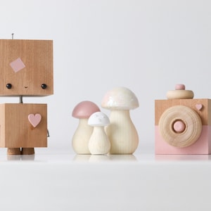 Baby Girls Room Decor - Mauve Nursery Accessories / Wooden Shelfie - New Baby Gift