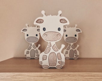 Wooden Giraffe; Nursery & Kids Room Decor; Shelf Decor; Shelfie; Giraffe Nursery; Gender Neutral Baby Gift