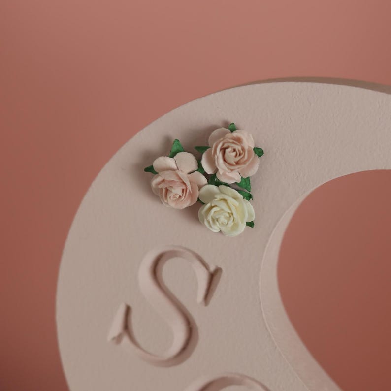 Personalised baby name gift- engraved wooden letter- girls nursery decor image 10