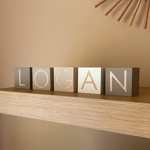 Personalised baby blocks, wooden baby name sign, custom baby shower gift, neutral nursery shelf decor accents