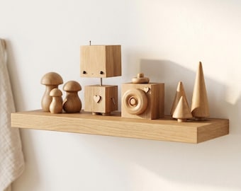 Baby Room Decor - Neutral Nursery Accessories / Wooden Shelfie - New Baby Gift