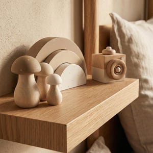 Neutral Nursery Decor -  Gender Neutral Baby Gift - Baby Shower Gift - New Baby -Wooden Baby Toys