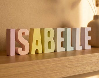Name sign, personalised nursery decor, rainbow letters, rainbow nursery, kids room decor, rainbow name, baby gift