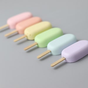 Concrete Decor, Rainbow Decor, Rainbow Nursery, Concrete Ice Creams, Popsicle, Pastel Home Decor