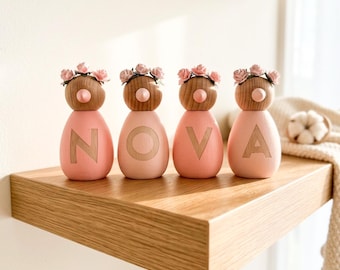 Personalized Baby Shower Gift, Pink Nursery Decor, Christening Gift Boy Or Girl