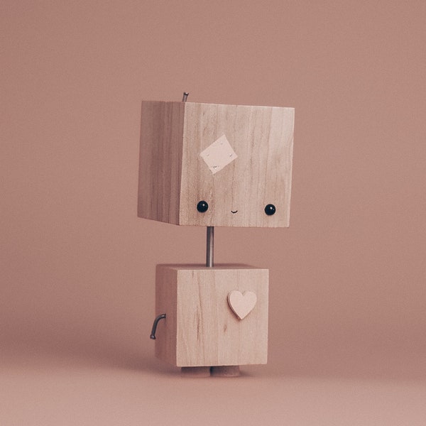 Robot en bois, décor de robot, pépinière de robot, cadeau de bébé, décor de pépinière