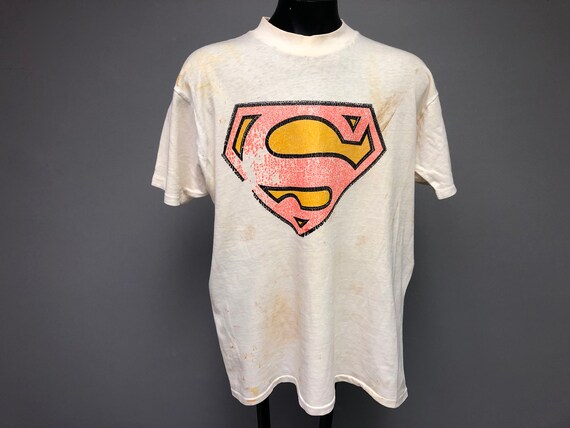 distressed superman t shirt