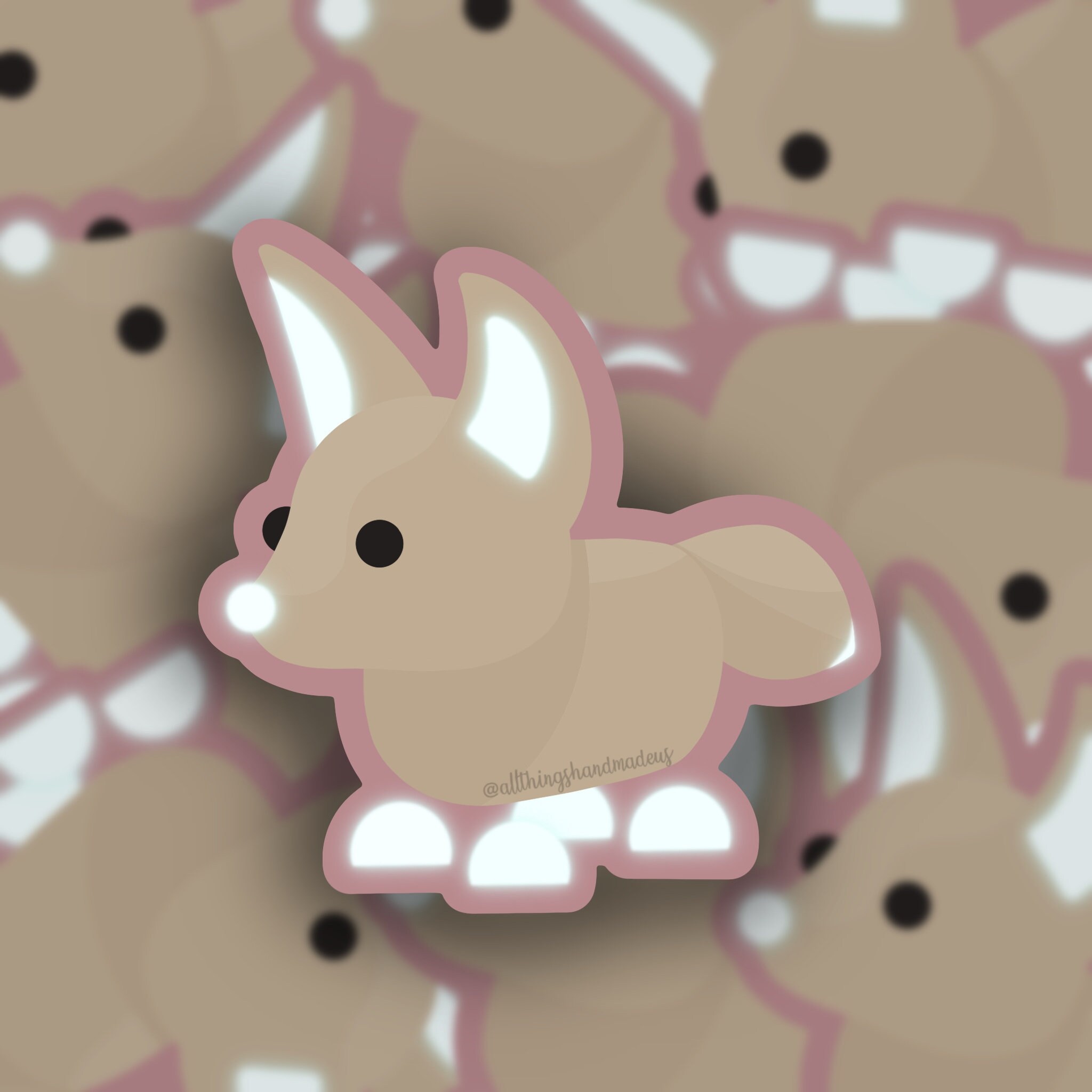 Roblox Adopt Me Fennec Fox Sticker - fox face decal roblox