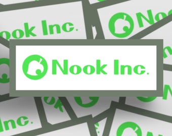 Nook Inc., Nook Inc. Sign, Nook Inc. Sticker, ACNH Nook Inc., ACNH Stickers, Animal Crossing Stickers, Animal Crossing, ACNH, Sticker Pack
