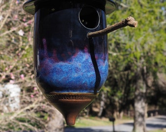 Pottery Birdhouse, Twilight Manor