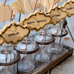 Set of 12 ceramic garden labels,
