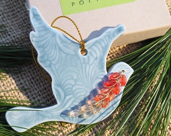 Sky Blue Dove Ornament