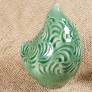 Yard Byrd, hand carved choice of color Celadon 1