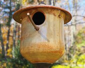 Handmade ceramic birdhouse, Meadowgold Cottage