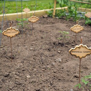 SINGLE vegetable marker, garden marker, handmade pottery image 4