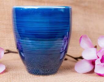 Petit vase/gobelet bleu