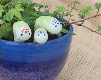 Set of 3, Garden and planter sculptures, Squirmy Worms family