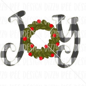 Traslado de Sublimación de Navidad ? Listo para prensar la transferencia de sublimación ? Traslado de Sublimación de Navidad Joy Traslado de Buffalo Plaid ( Buffalo Plaid Transfer) Guirnalda