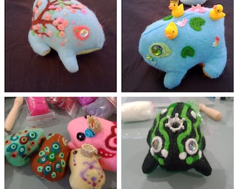 Friendly Felted Frogs