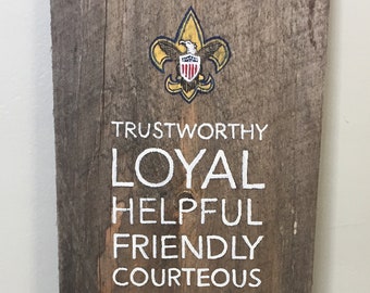 Boy Scout Hand Painted Sign