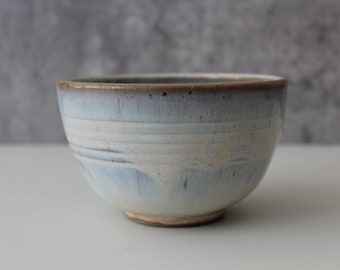 Everyday bowl, Handmade pottery, Soup, cereal, serving, chowder, chili, wedding gift, light blue small bowl