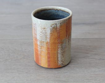 Handmade Soda Fired Ceramic Tumbler - 10 oz Cup