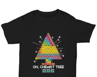 Funny Christmas Gift Idea - Funny Christmas T Shirt - Christmas Puns - Chemistry Christmas - Oh Chemist Tree Ho Ho Ho